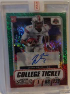 Justin Fields [Autograph Premium Green Shimmer] #104