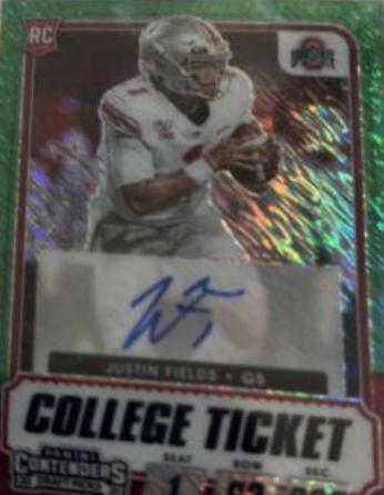 Justin Fields [Autograph Premium Green Shimmer] #104C