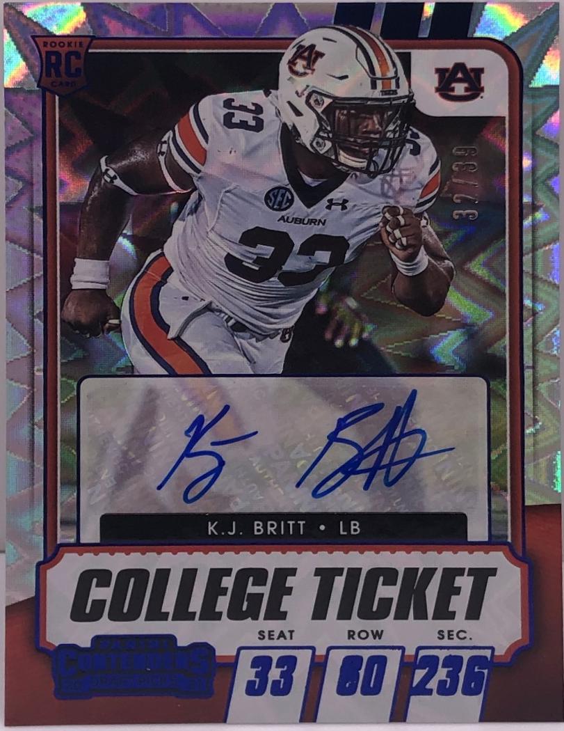K. J. Britt [Autograph Blue Explosion] #173