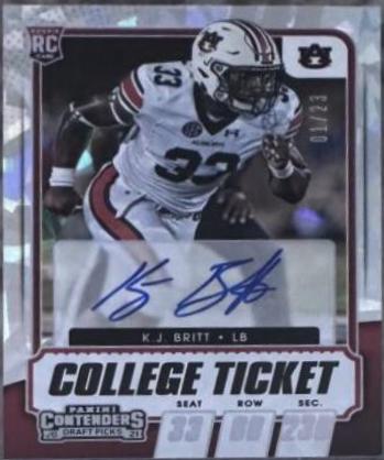 K. J. Britt [Autograph Cracked Ice Ticket] #173