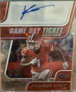 Kadarius Toney [Autograph Cracked Ice Ticket] #105C
