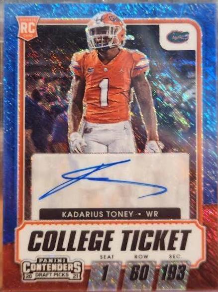 Kadarius Toney [Autograph Premium Blue Shimmer] #105