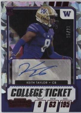 Keith Taylor [Autograph Cracked Ice Ticket] #294