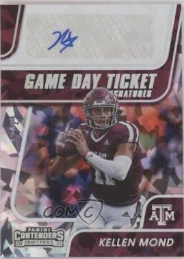 Kellen Mond [Autograph Cracked Ice Ticket] #127