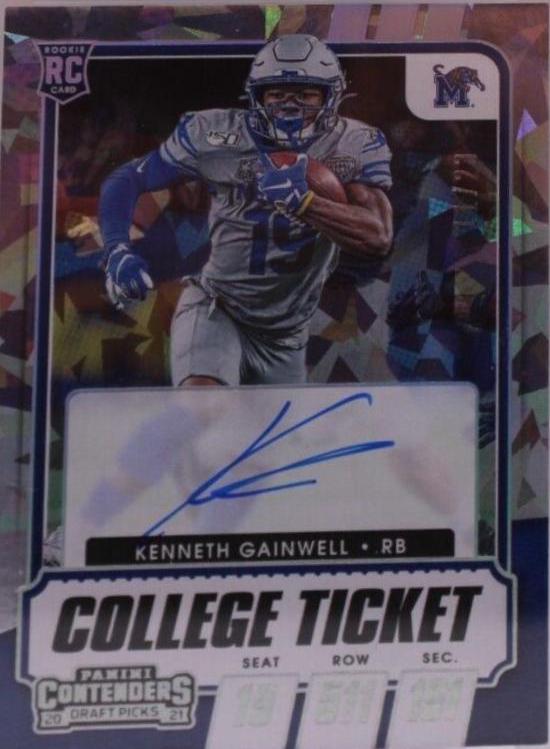 Kenneth Gainwell [Autograph Cracked Ice Ticket] #108
