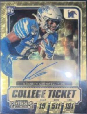 Kenneth Gainwell [Autograph Premium Gold] #108