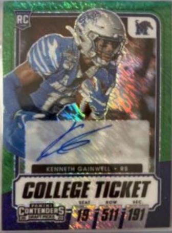 Kenneth Gainwell [Autograph Premium Green Shimmer] #108C