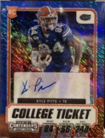 Kyle Pitts [Autograph Premium Blue Shimmer] #114