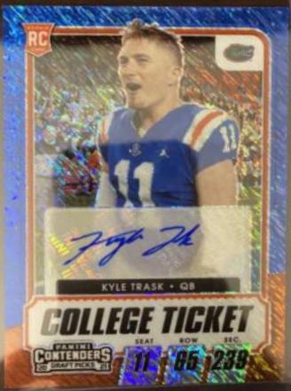 Kyle Trask [Autograph Premium Blue Shimmer] #113