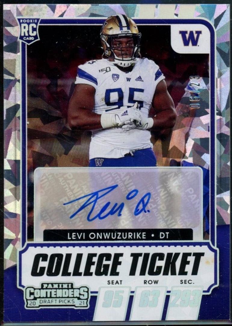 Levi Onwuzurike [Autograph Cracked Ice Ticket] #229