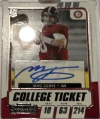 Mac Jones [Autograph Campus Ticket] #111C