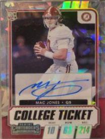 Mac Jones [Autograph Cracked Ice Ticket] #111