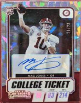Mac Jones [Autograph Cracked Ice Ticket] #111C