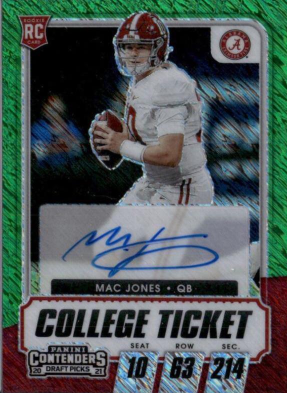 Mac Jones [Autograph Premium Green Shimmer] #111C