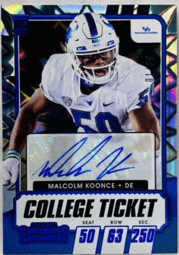 Malcolm Koonce [Autograph Cracked Ice Ticket] #292