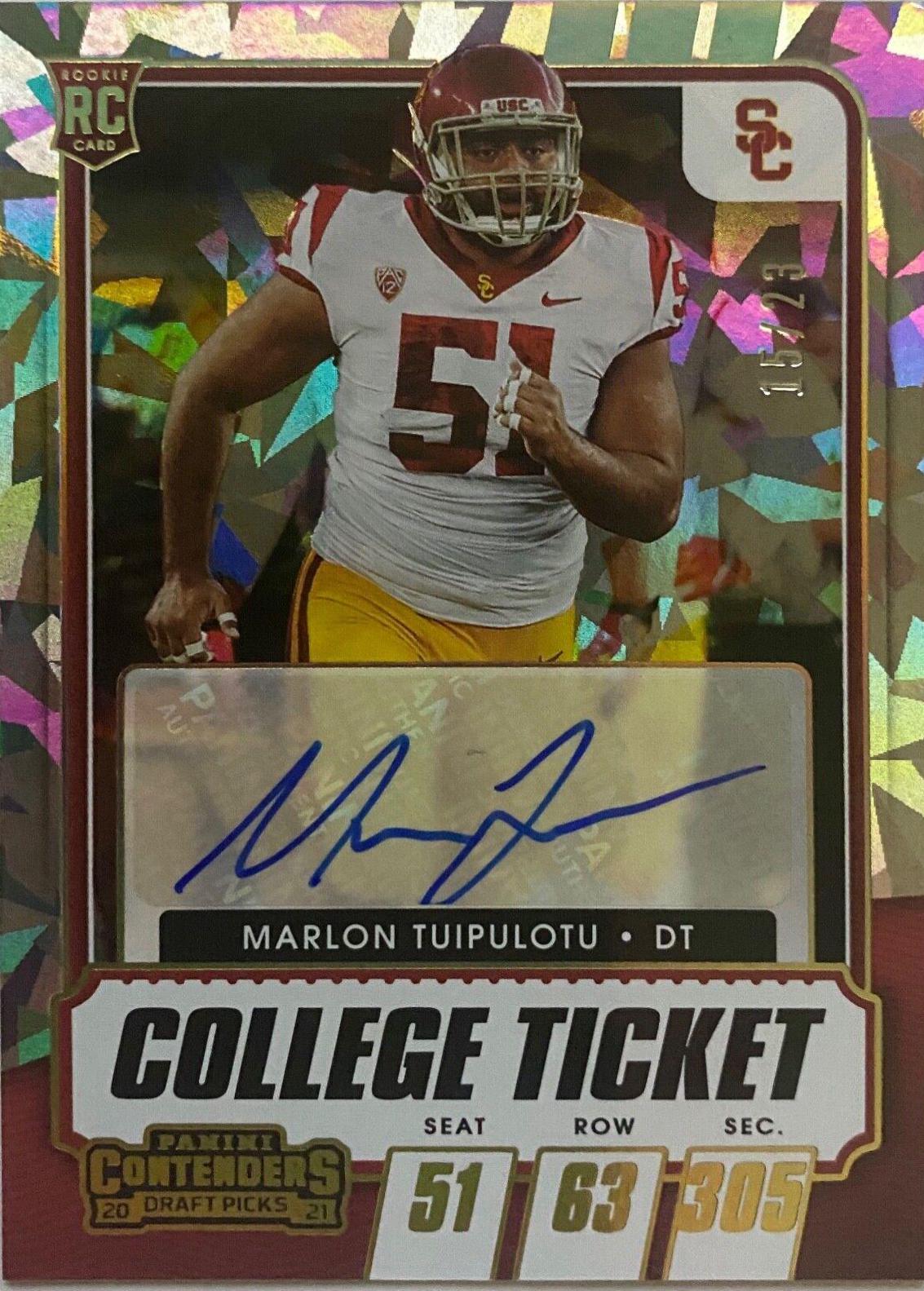 Marlon Tuipulotu [Autograph Cracked Ice Ticket] #269