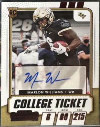 Marlon Williams [Autograph Campus Ticket] #310