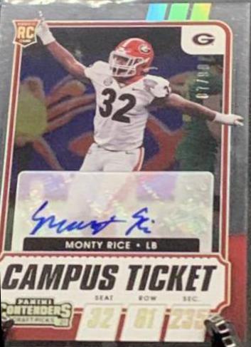 Monty Rice [Autograph Campus Ticket] #217