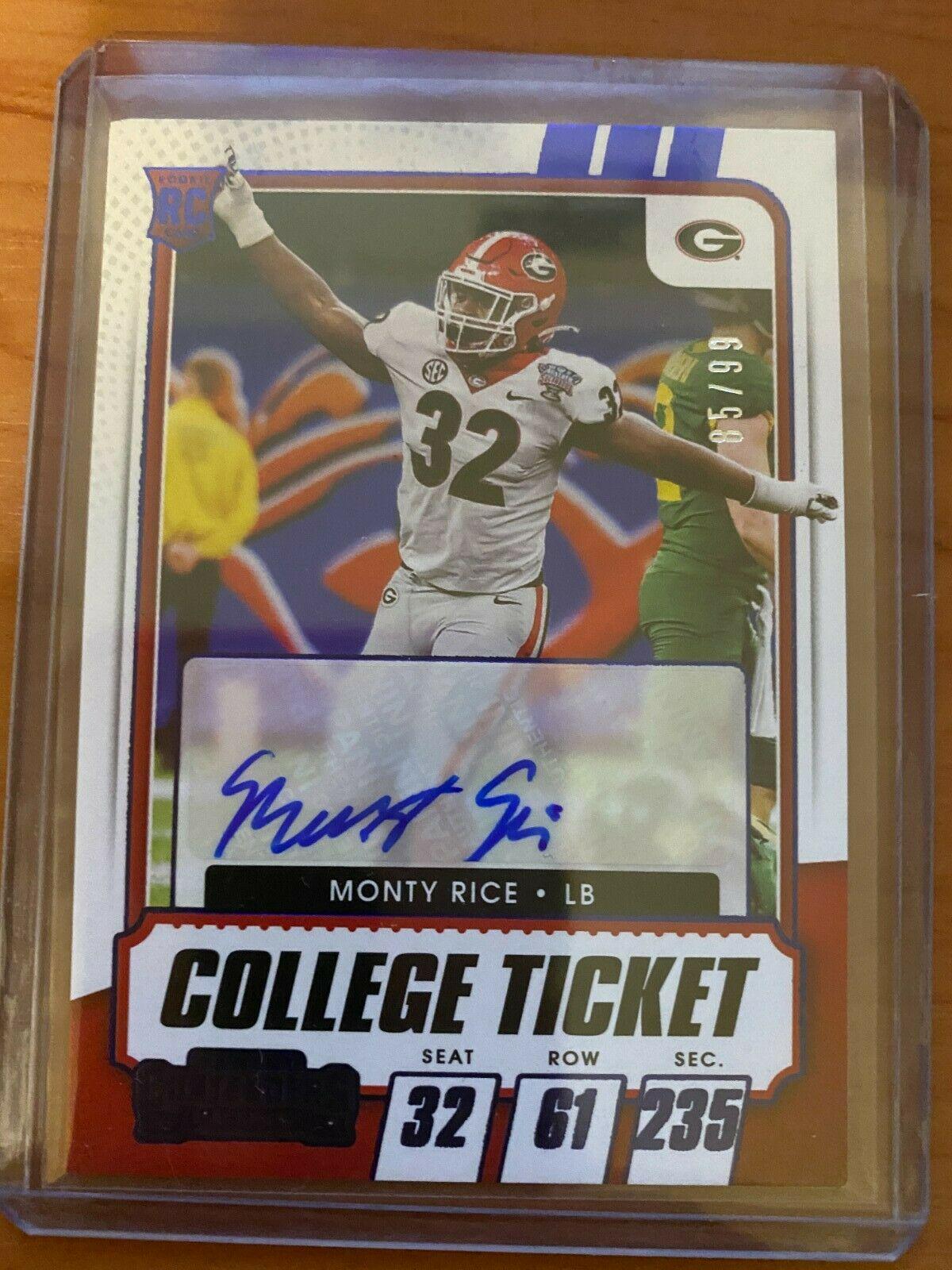 Monty Rice [Autograph Purple] #217