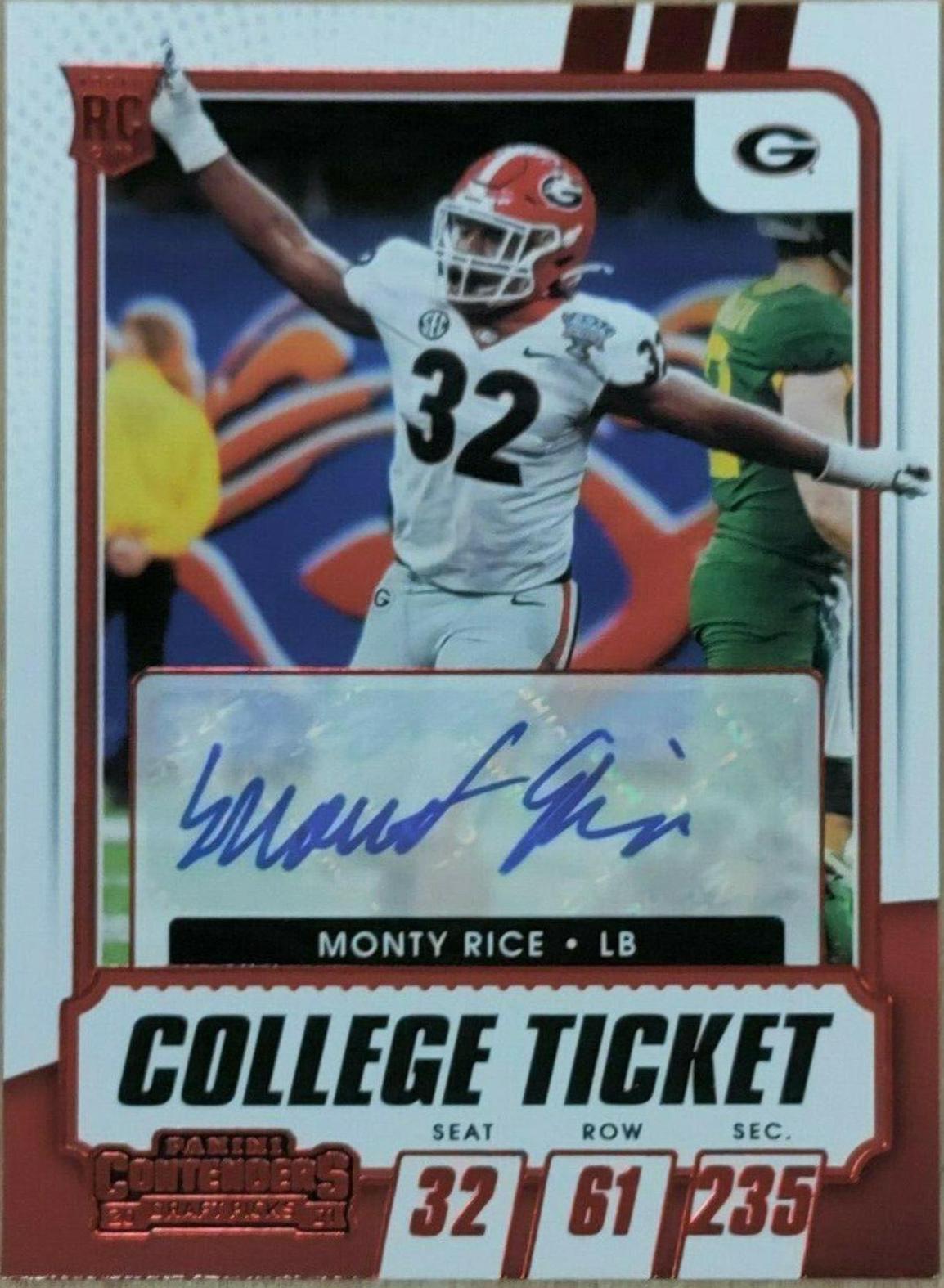Monty Rice [Autograph] #217