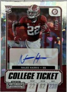 Najee Harris [Autograph Cracked Ice Ticket] #109