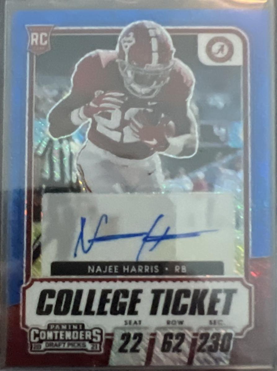 Najee Harris [Autograph Premium Blue Shimmer] #109