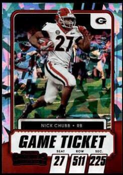 Nick Chubb [Cracked Ice Ticket] #52