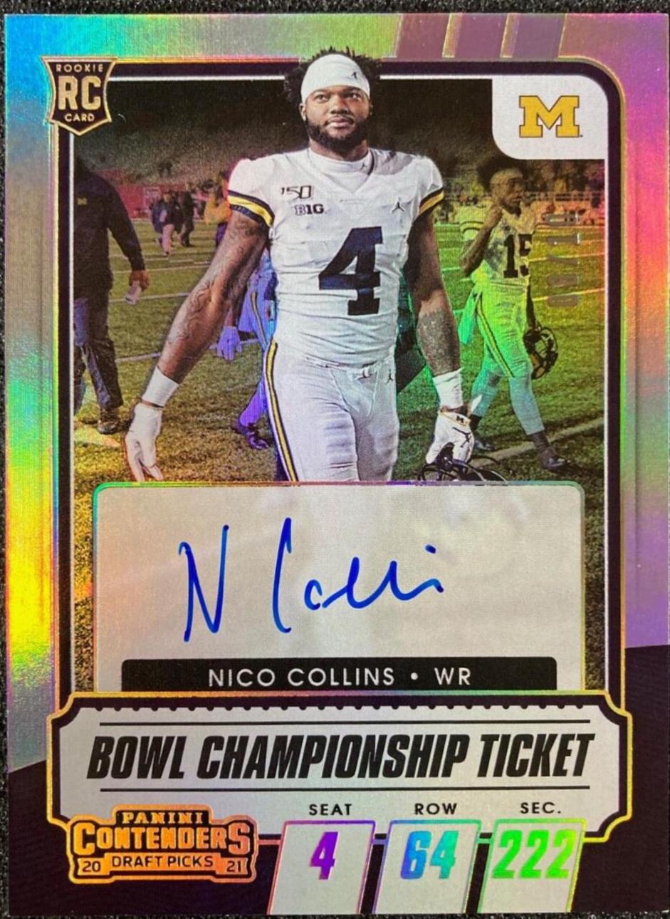 Nico Collins [Autograph Bowl Championship Ticket] #106