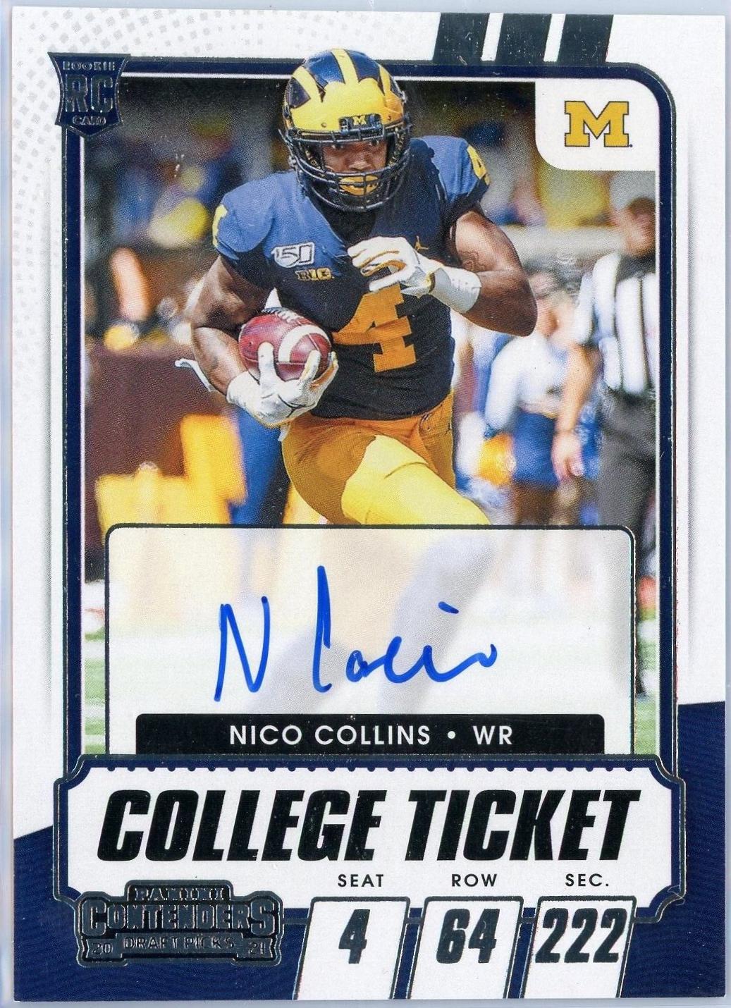 Nico Collins [Autograph Campus Ticket] #106C