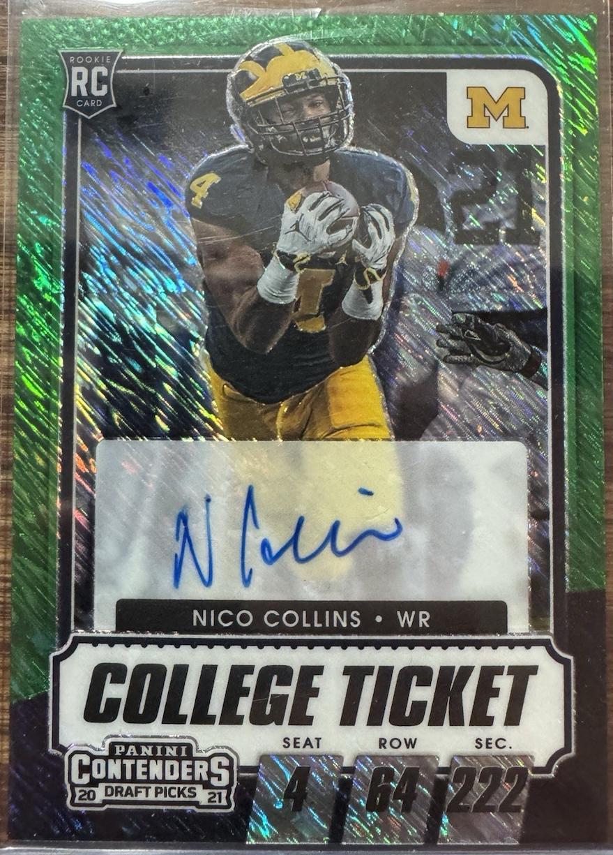 Nico Collins [Autograph Premium Green Shimmer] #106