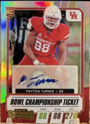 Payton Turner [Autograph Bowl Championship Ticket] #280