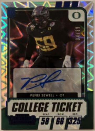 Penei Sewell [Autograph Blue Explosion] #194