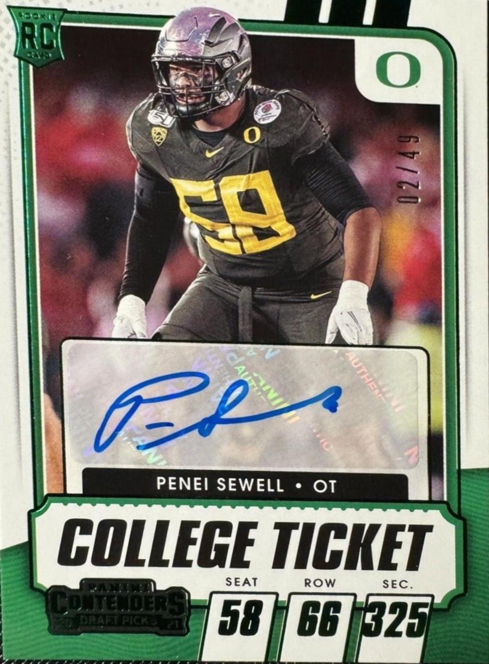 Penei Sewell [Autograph Green] #194