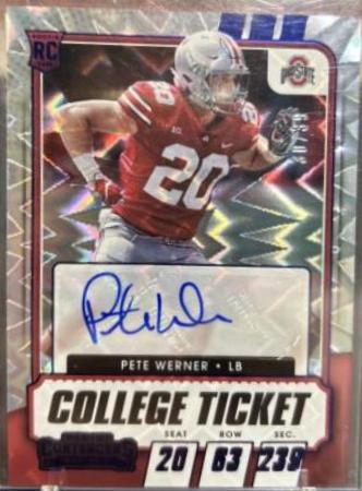 Pete Werner [Autograph Blue Explosion] #163