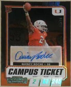 Quincy Roche [Autograph Campus Ticket] #261