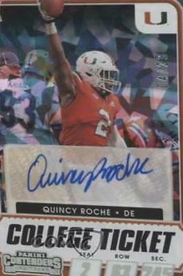 Quincy Roche [Autograph Cracked Ice Ticket] #261