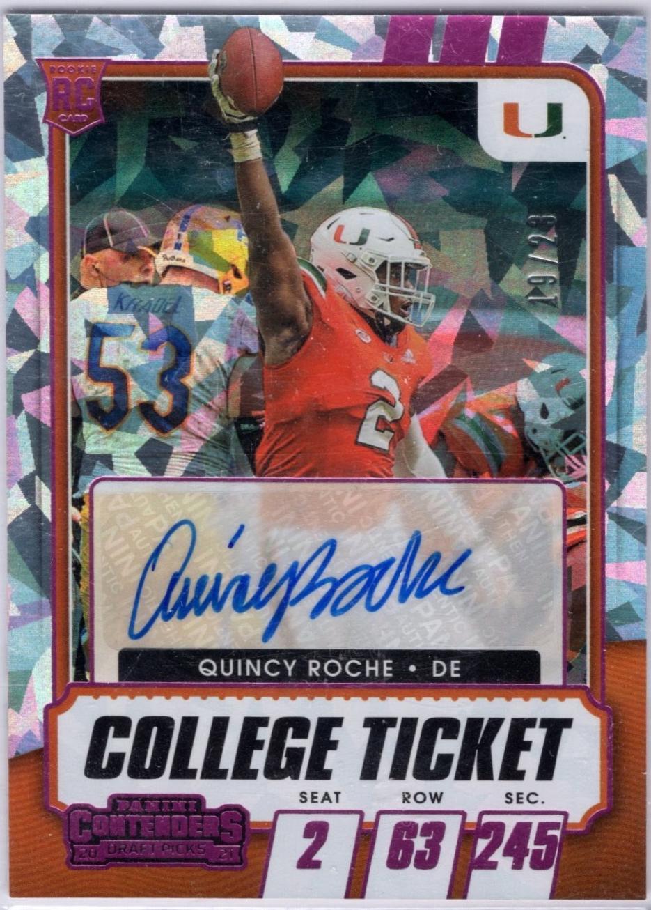 Quincy Roche [Autograph Pink Cracked Ice] #261