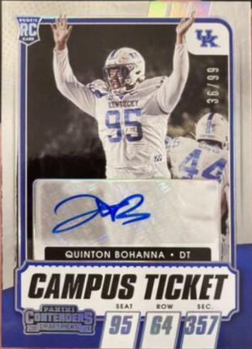 Quinton Bohanna [Autograph Campus Ticket] #247