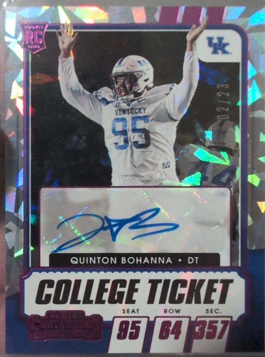 Quinton Bohanna [Autograph Cracked Ice Ticket] #247