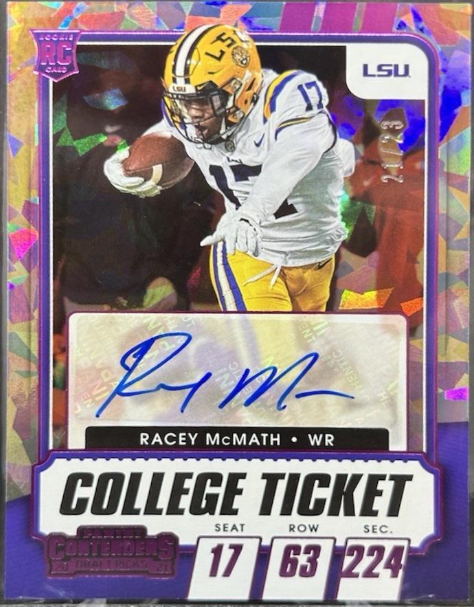 Racey McMath [Autograph Cracked Ice Ticket] #143