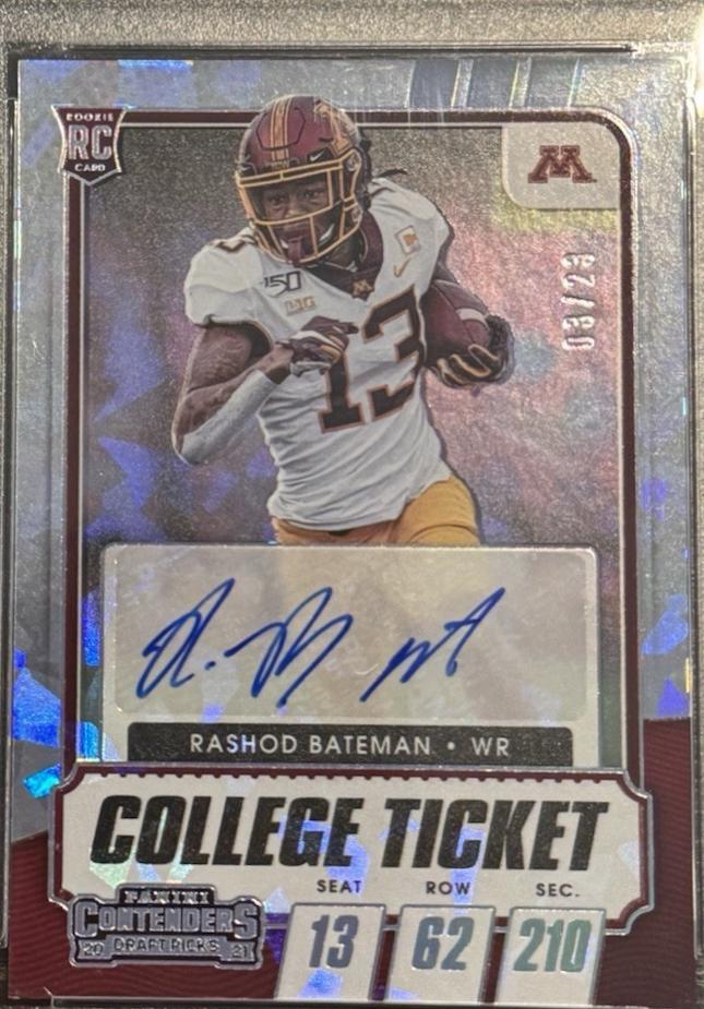 Rashod Bateman [Autograph Cracked Ice Ticket] #121