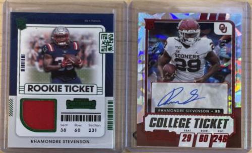 Rhamondre Stevenson [Autograph Cracked Ice Ticket] #191