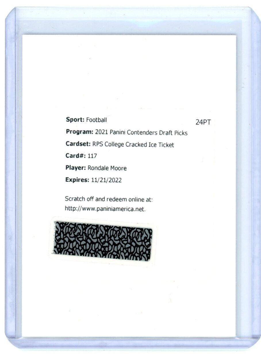 Rondale Moore [Autograph Cracked Ice Ticket] #117