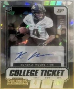 Rondale Moore [Autograph Cracked Ice Ticket] #117C