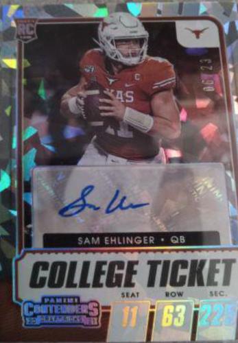 Sam Ehlinger [Autograph Cracked Ice Ticket] #146