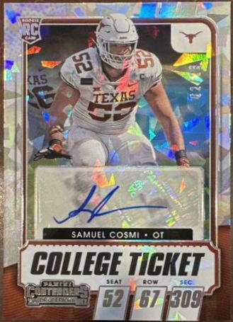 Samuel Cosmi [Autograph Cracked Ice Ticket] #195