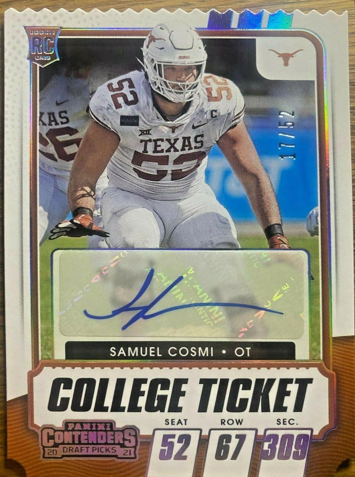 Samuel Cosmi [Autograph Stub] #195