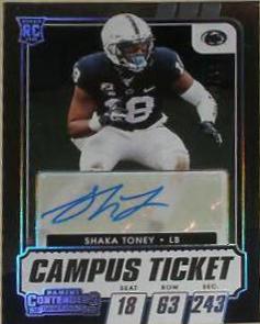 Shaka Toney [Autograph Campus Ticket] #182