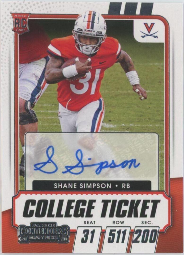Shane Simpson [Autograph Campus Ticket] #322