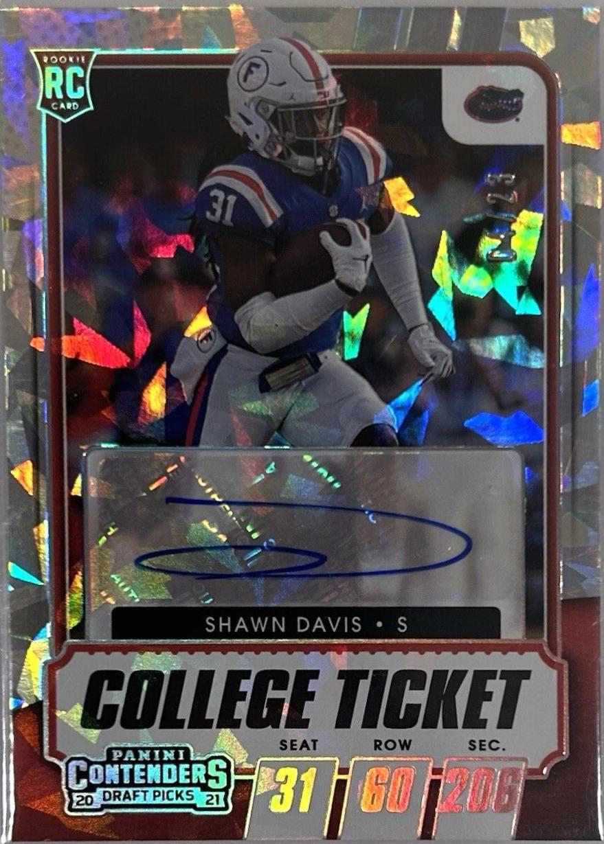 Shawn Davis [Autograph Cracked Ice Ticket] #224